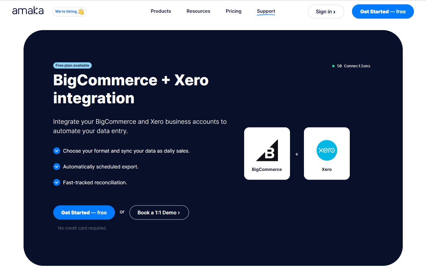 BigCommerce and Xero integration service - Amaka